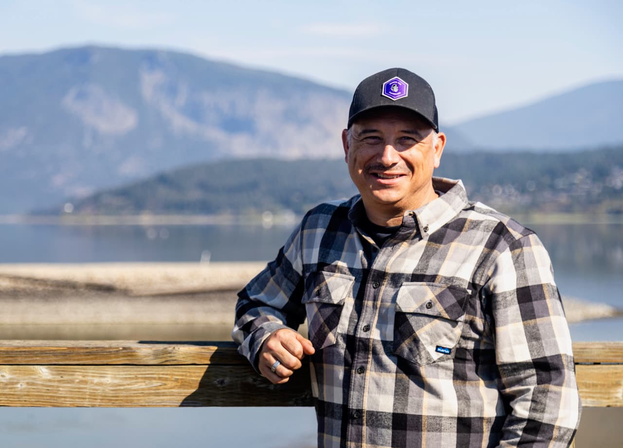 Aaron Canart on the Salmon Arm wharf